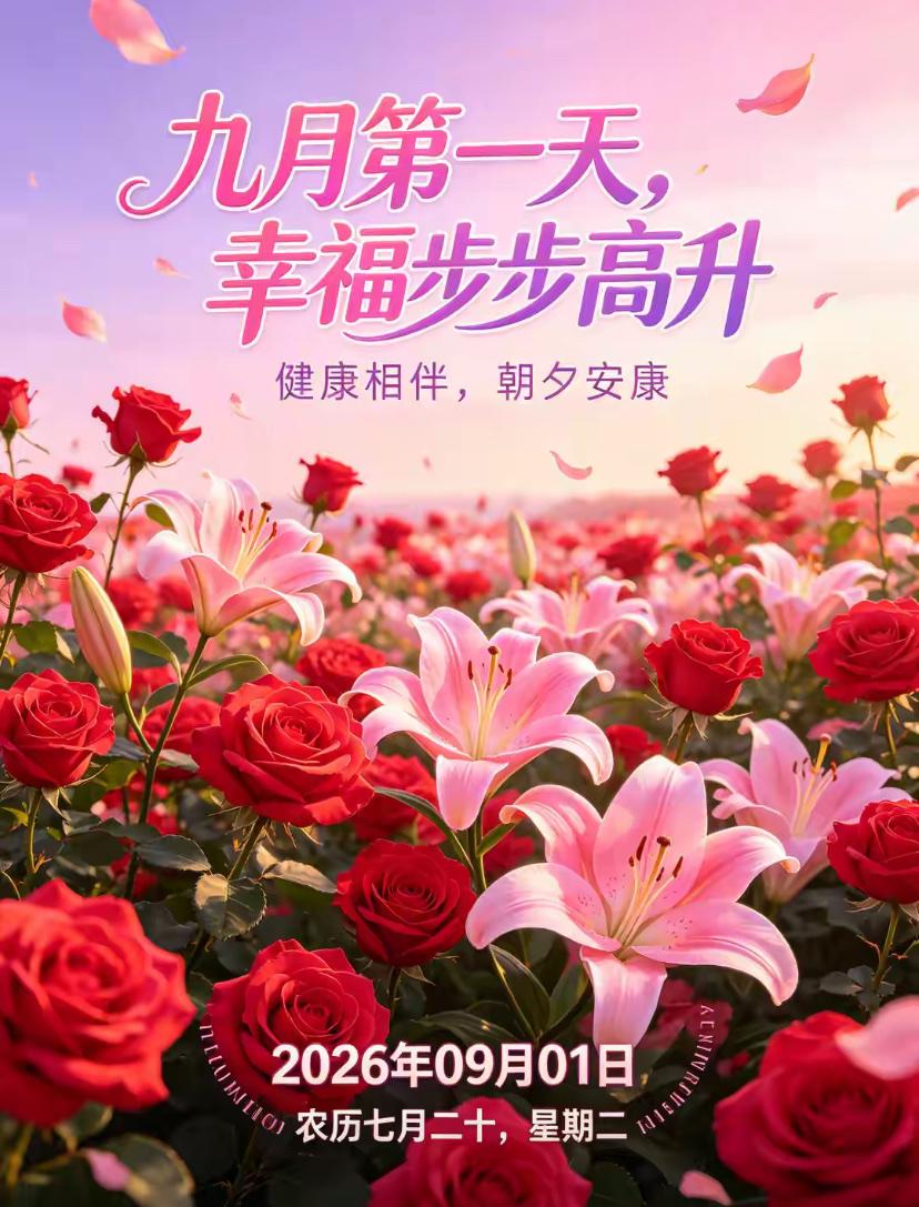 [福]2026./9月1日，清秋入卷人静好，风送佳言百事安[福]

🌺云淡风清