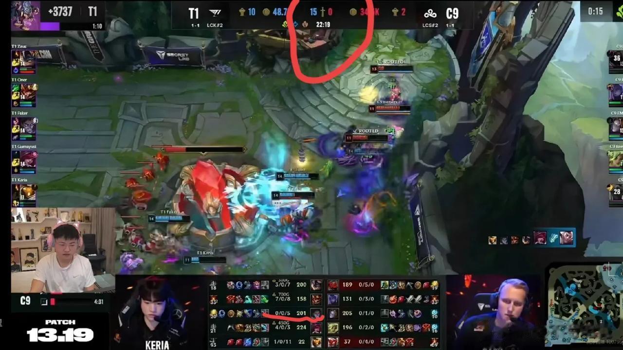 LOL北美之耻：C9战队
想过C9会输给T1，但没有想到输得这么惨这么狼狈，22