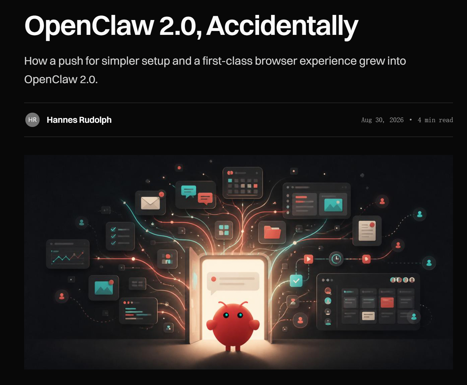 在无人注意的地方，年初的顶流 AI 产品 OpenClaw 发布了 2.0 版本
