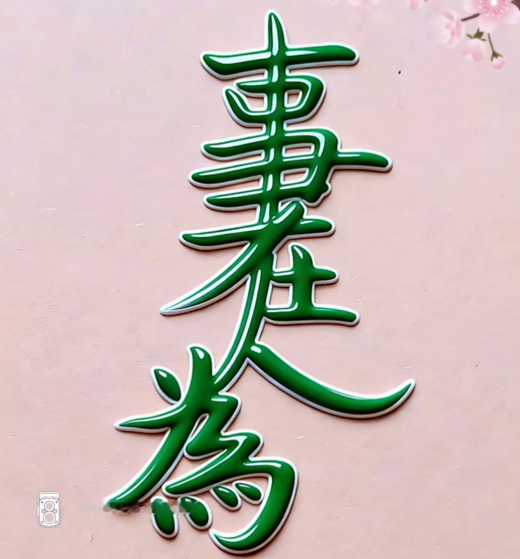 这字是绿色，挺好看的。好事多磨。这一句话的意义很好，是几个字呢？你能读出来吗？[