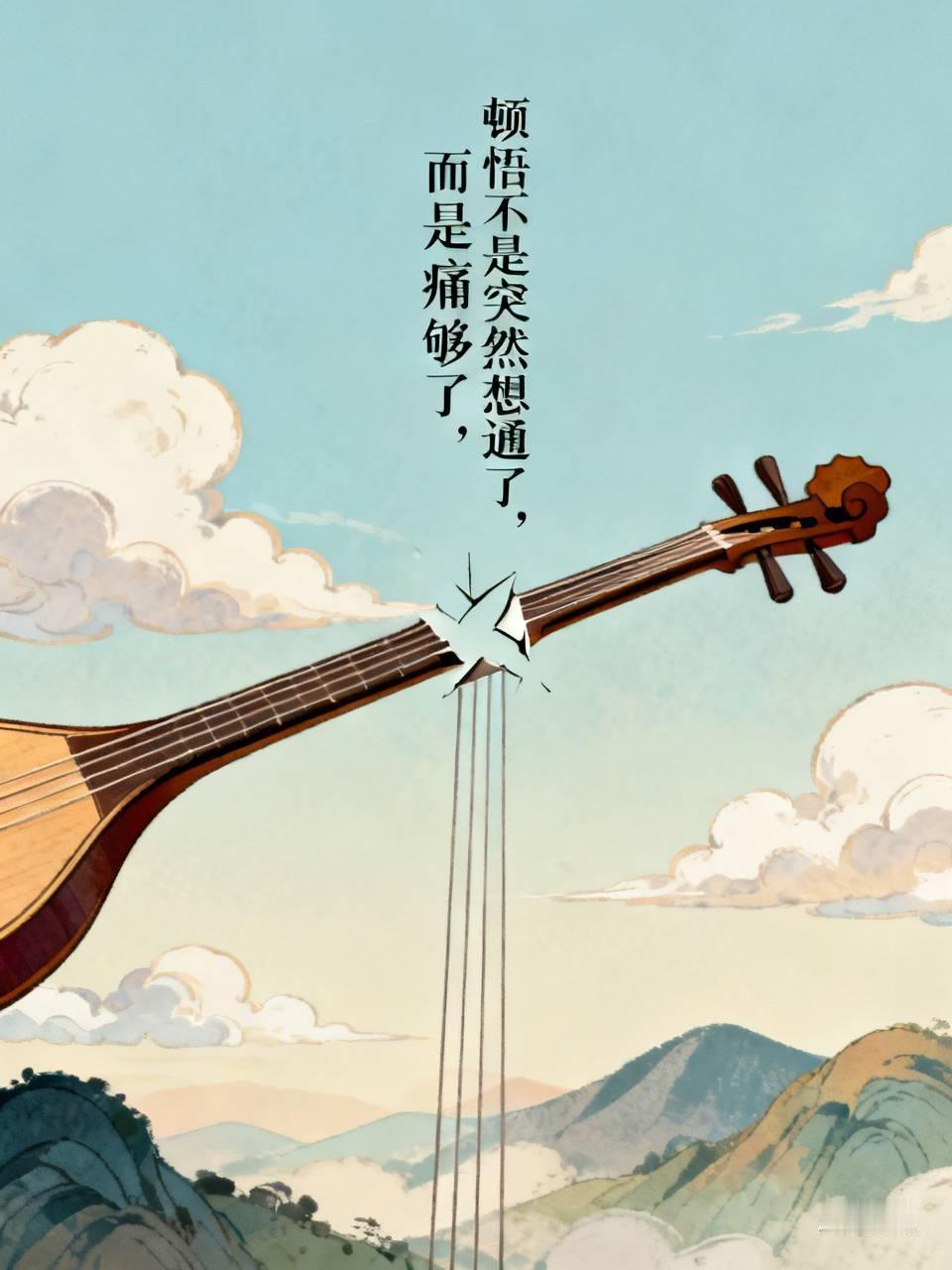 顿悟不是突然想通了，而是痛够了。 脑子里那根弦绷了太久，啪的一声断了，别人管这叫