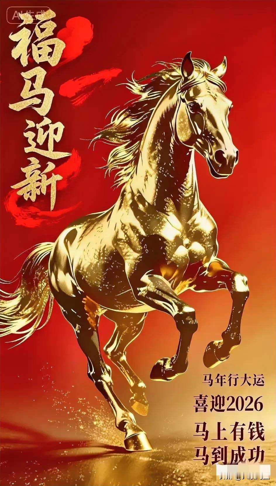福马迎新，2026马年大吉，马上有钱，马到成功！🐴💰🎉
