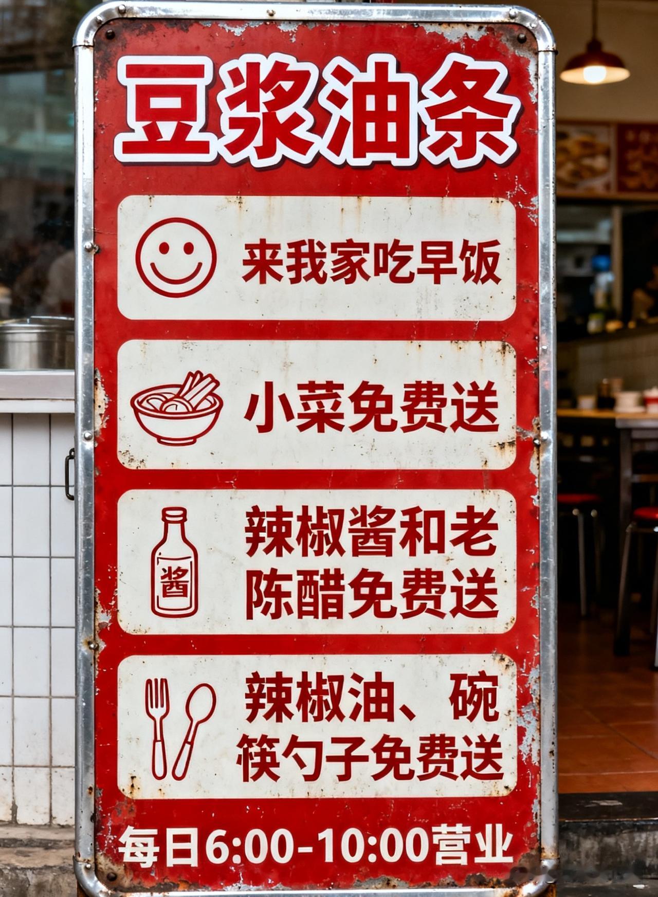 亲戚的早餐店生意差？我教亲戚一招，立马火了！
他们在镇上开了一家早餐店，生意非常