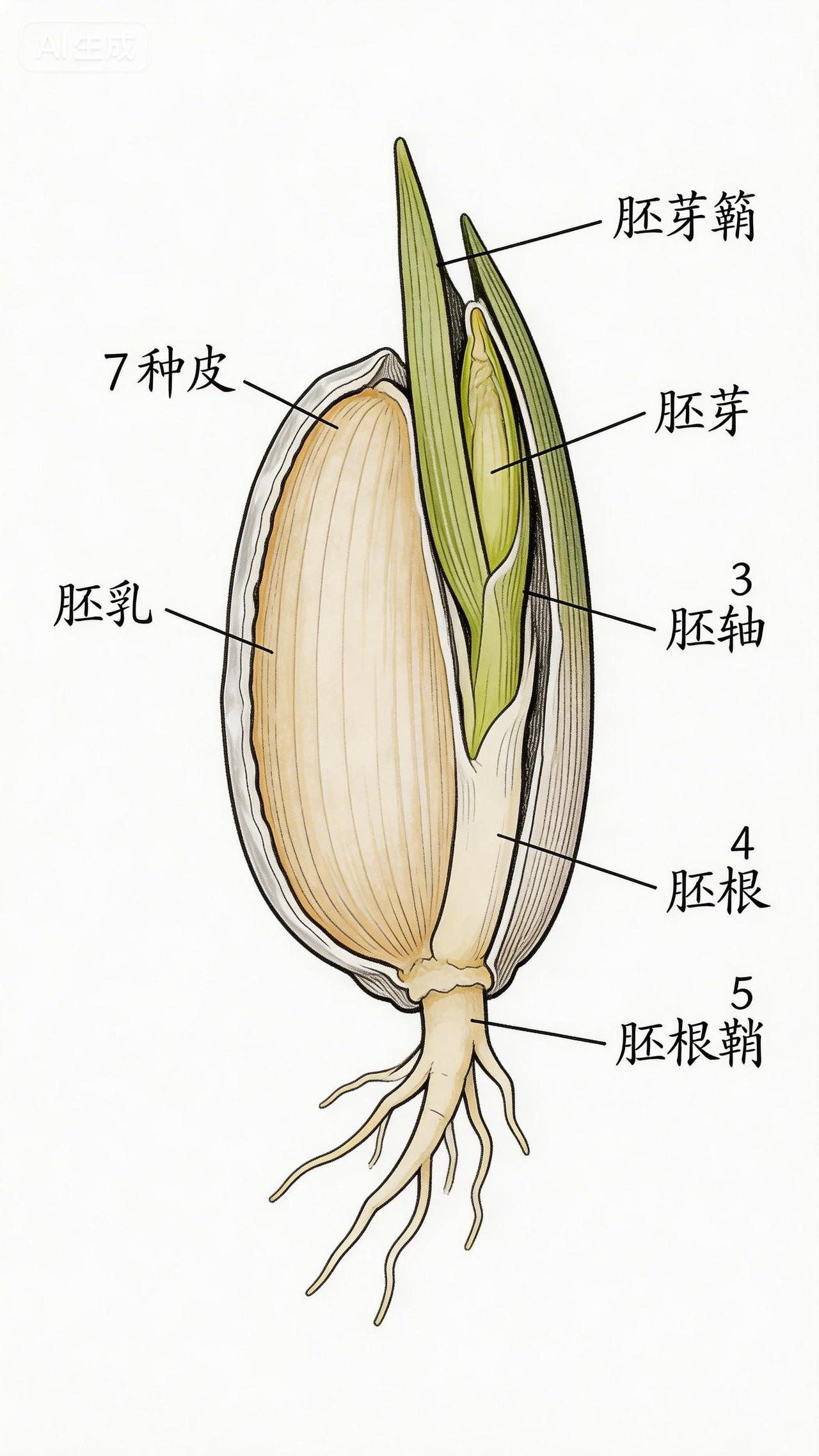 大麦发芽机理（科普版·500字内）
 
大麦发芽并非简单的“吸水长芽”，而是一场