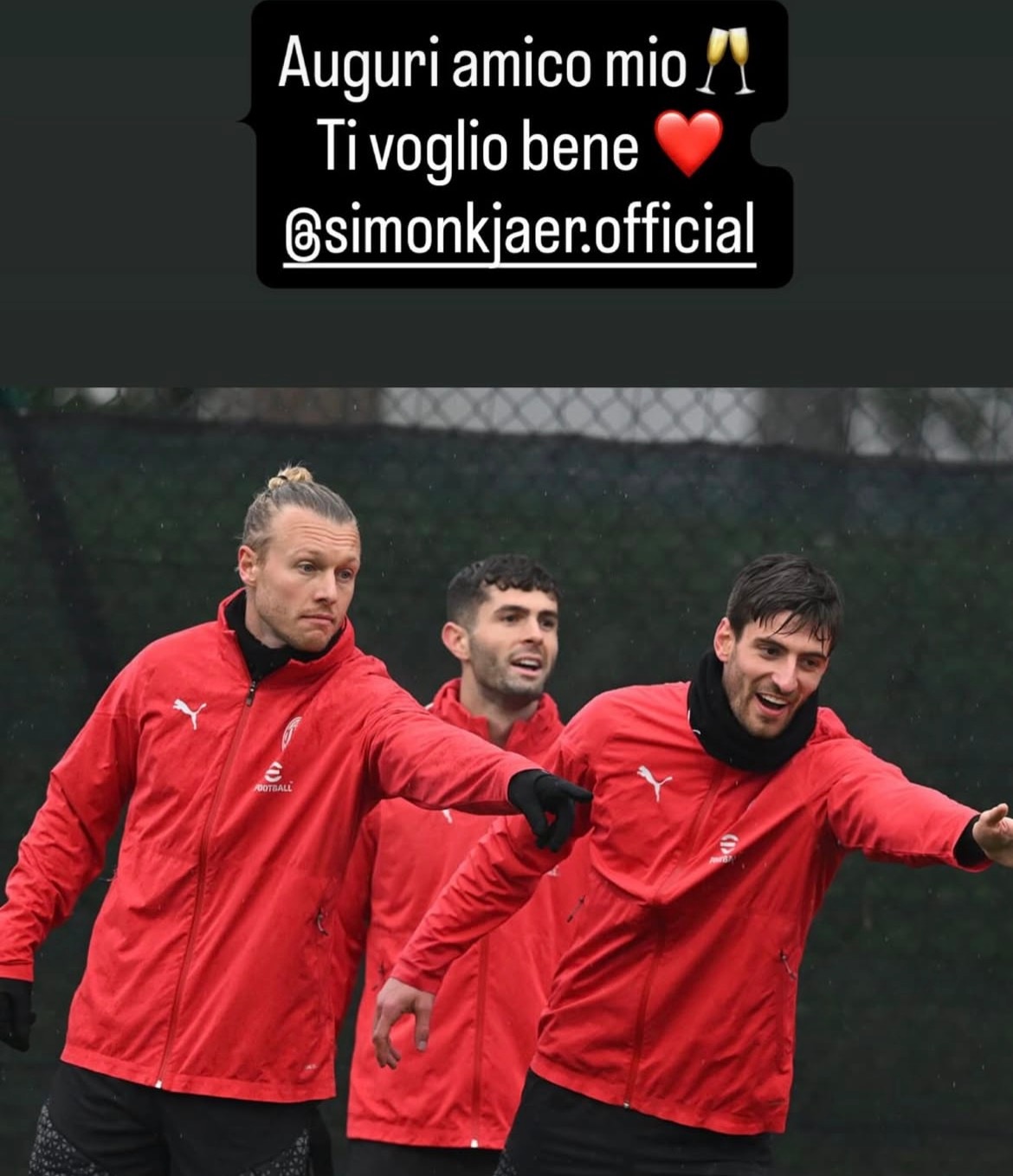 【加比亚🇮🇹祝福寿星克亚尔🇩🇰】 “祝你生日快乐🥂我的朋友，我真的很爱