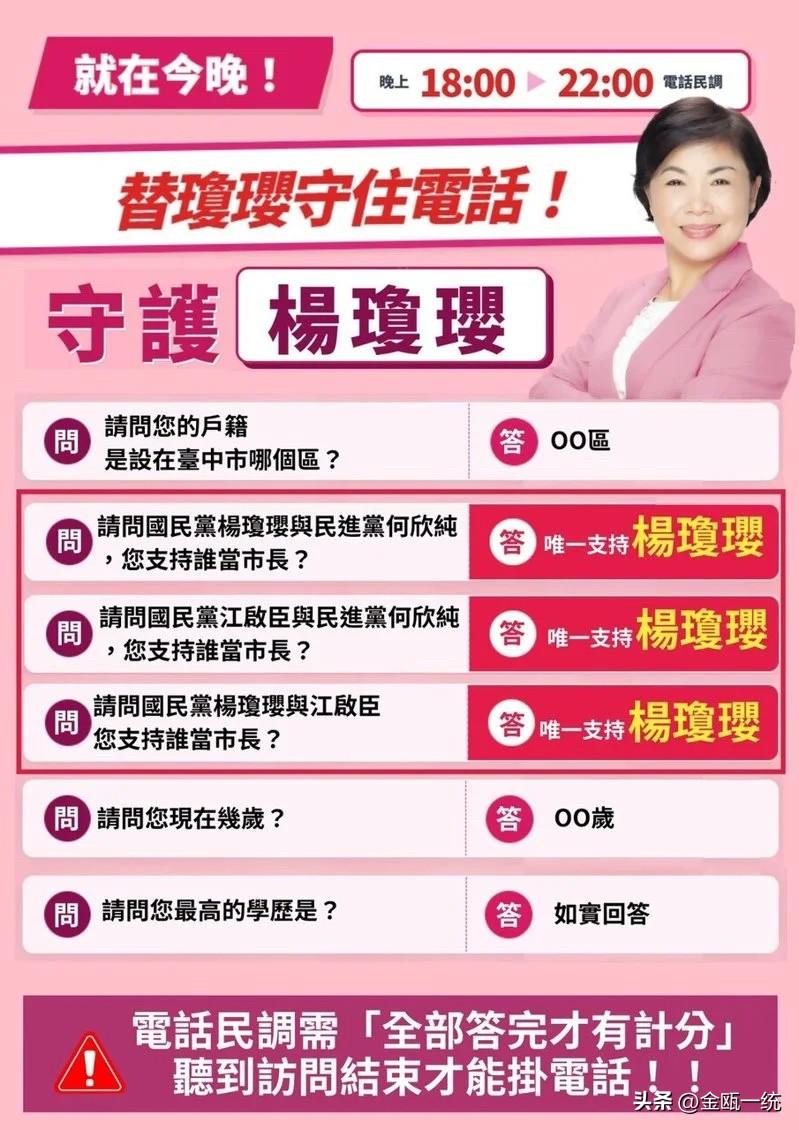 杨琼璎违规公布初选民调时间 江启臣却不知情

根据国民党中央与江启臣、杨琼璎所签
