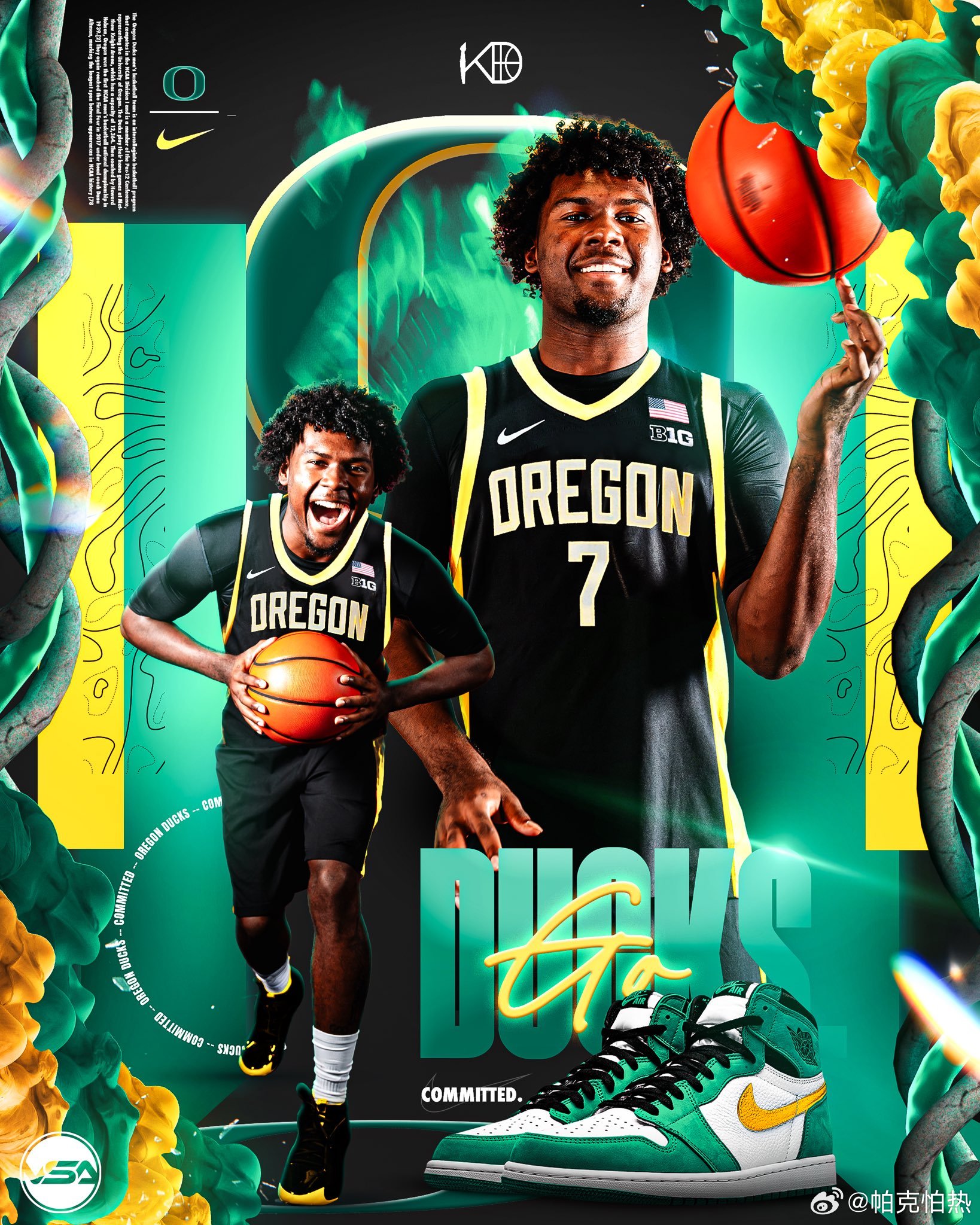 俄勒冈鸭子 26届三星侧翼Seven Spurlock承诺俄勒冈两周前Spurl