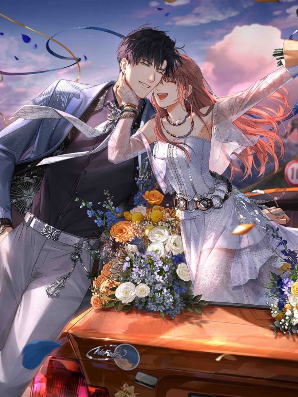 光夜求婚卡天噜噜，婚卡呀戒指💍，鲜花🌸，钟爱之地，属于光夜五周年的浪漫真的好