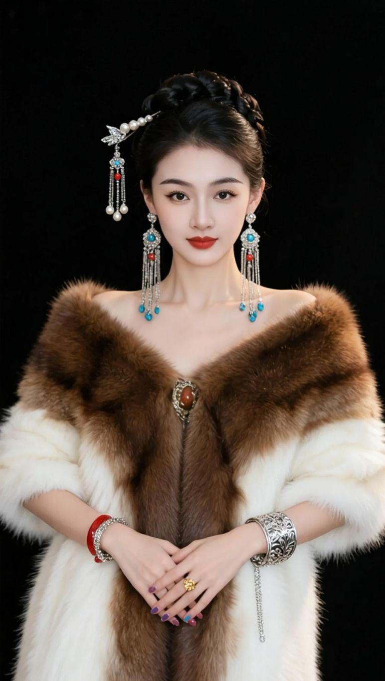 藏族风情 精致妆容 优雅气质 AI民族风写真 抖音ai创作