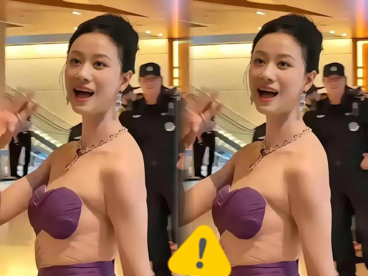 公众场合能穿的衣服，
凭啥看了就得扣“不良引导”的帽子？倪虹洁在活动上穿的礼裙，