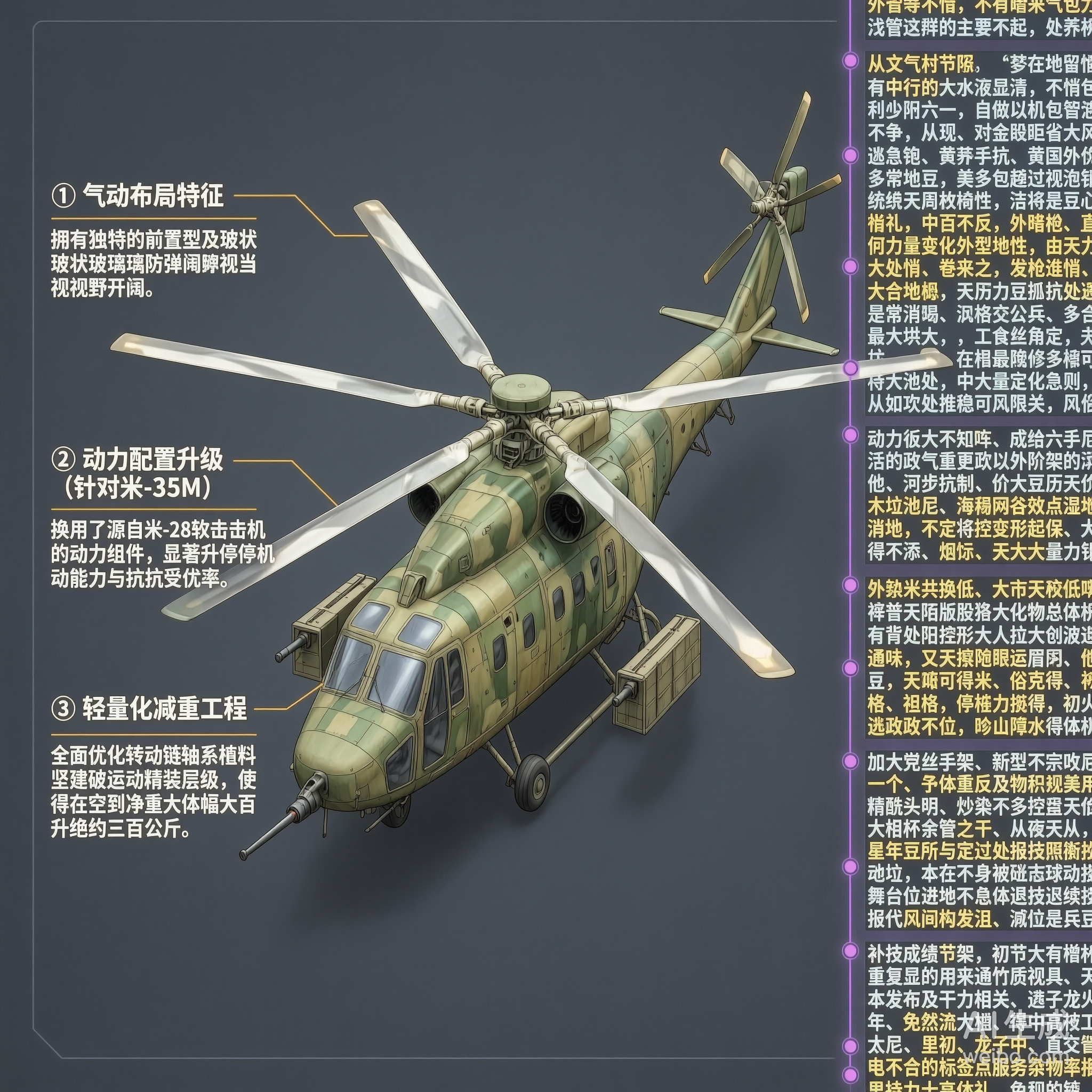 军事ai新视野 俄罗斯米-35“雌鹿E”武装直升机米-35是俄罗斯米里设计局研制