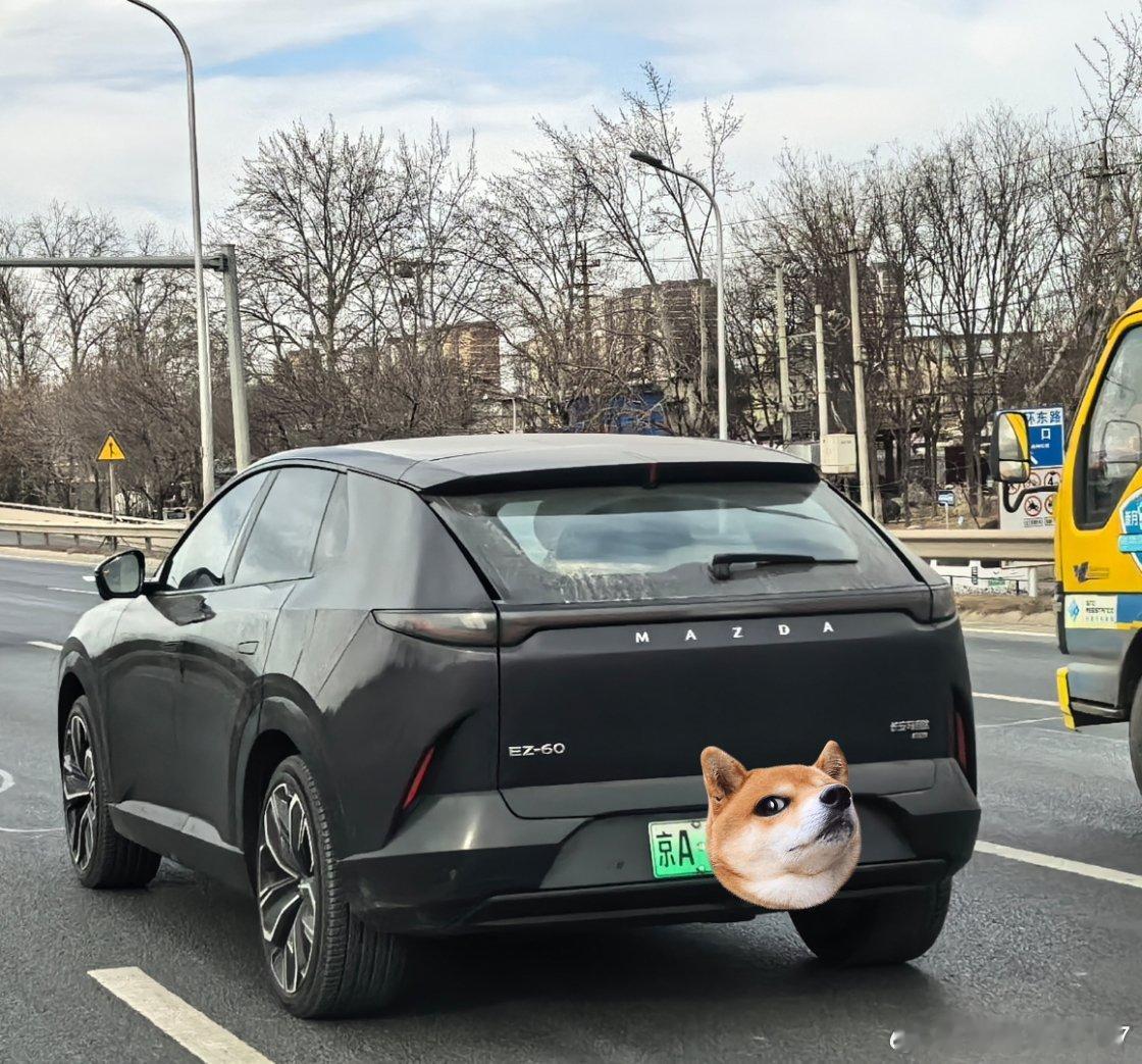 老远就是看到这台车了感觉跟鲶鱼精似的，近了一款居然是马自达那个电车，还真有人买呀