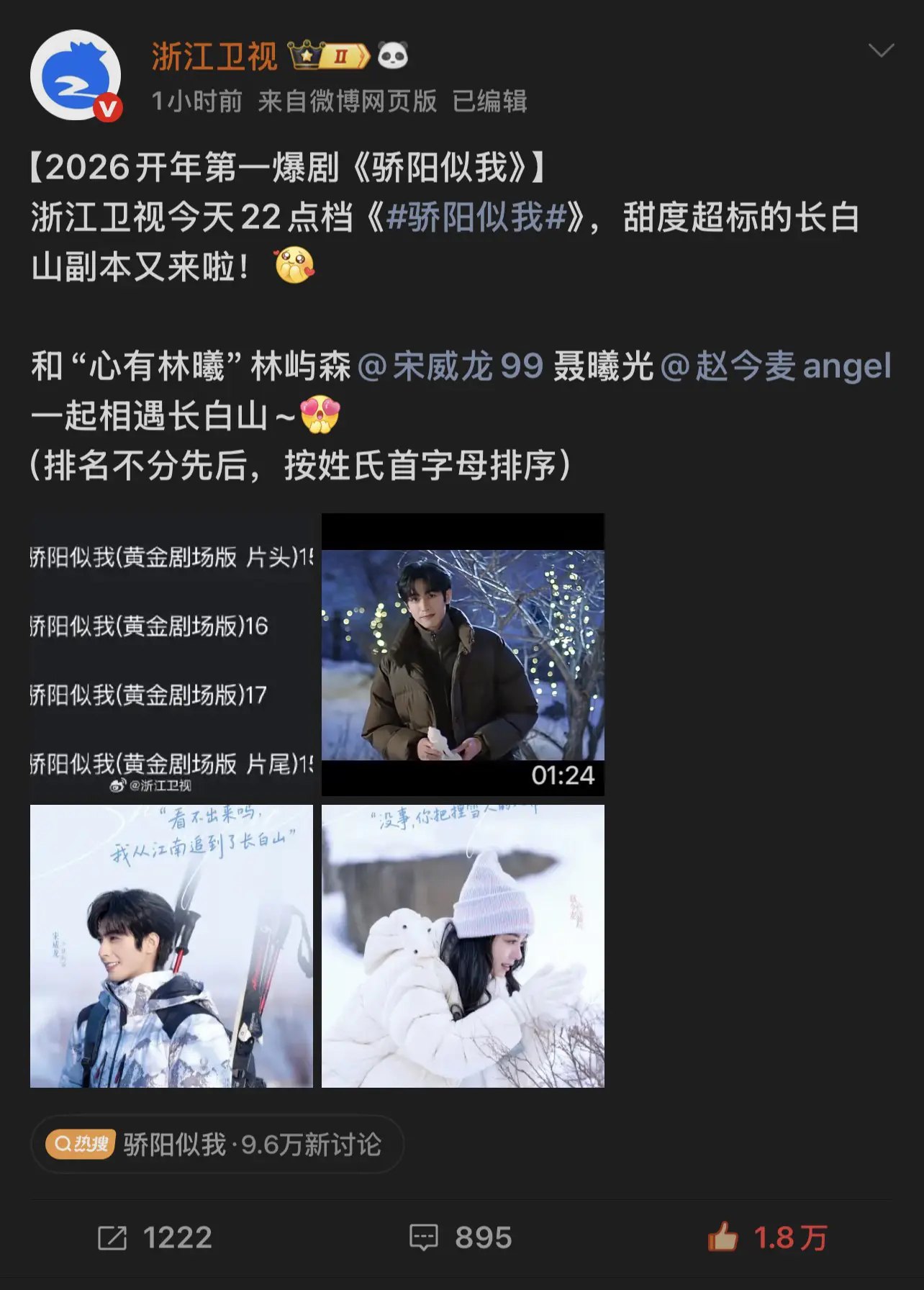 浙江卫视 我将永远追随你。