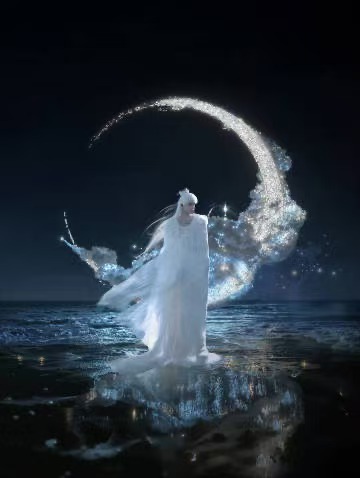 刘宇的月神造型简直美到窒息！银白战袍配上神秘面纱，像是从神话里走出来的神明，每一