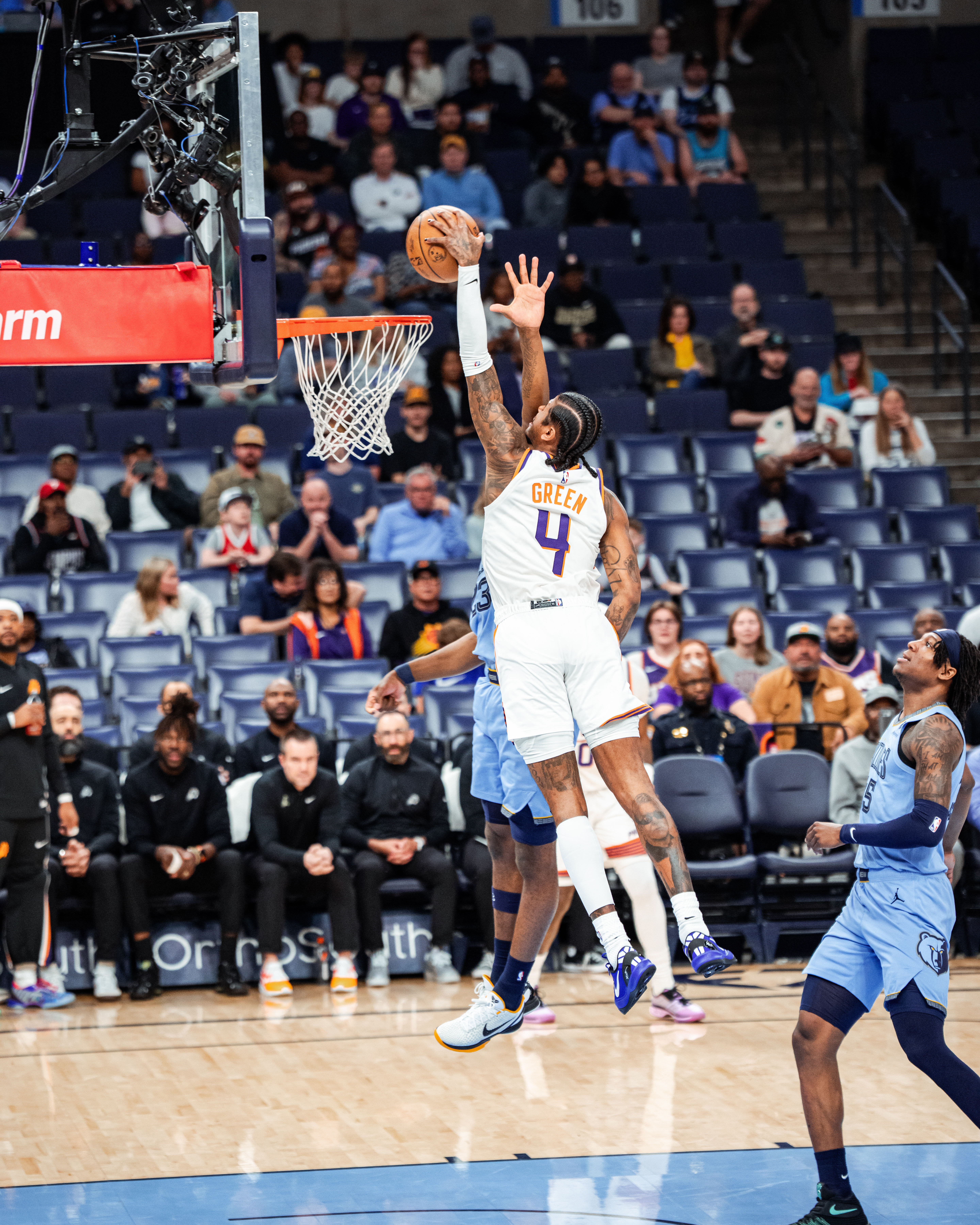 此役JG拿到21分6篮板1助攻2抢断！并多次上演五佳球扣篮💥菲尼克斯太阳 ｜旭