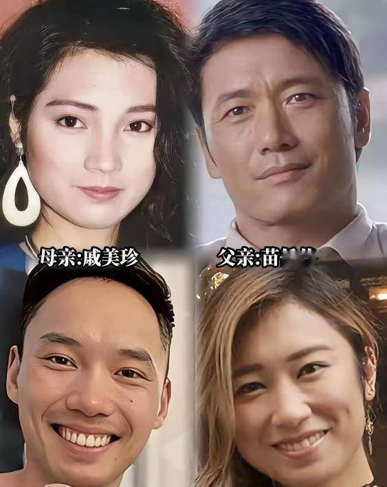 有点奇怪，苗侨伟当时在TVB是有名的帅哥，戚美珍年轻时也很漂亮，他们的儿子、女儿