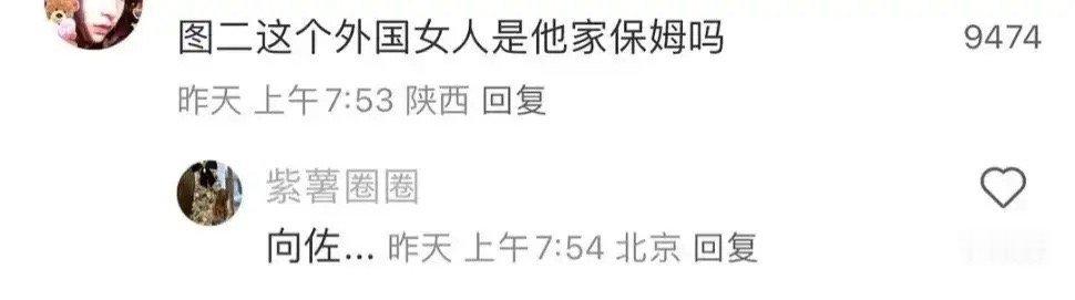#向佐被网友认成外国女人和保姆#4月4日，有网友看到向佐和女儿的合影后，礼貌询问