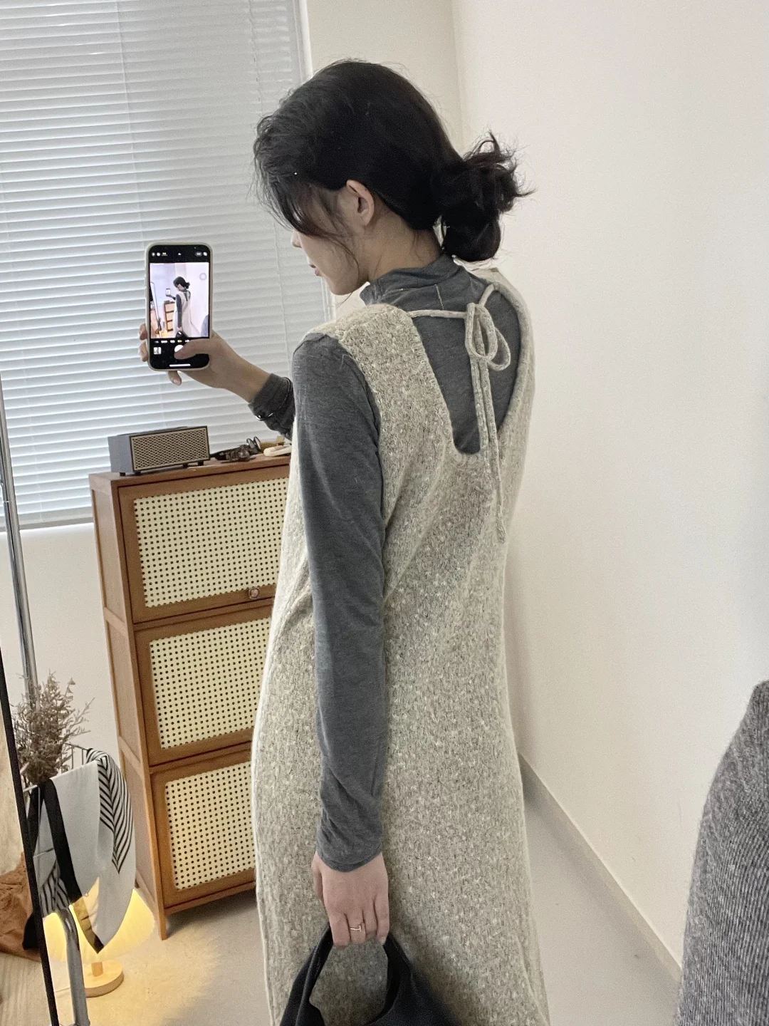 秋冬内搭毛衣裙～裙子足够长才好看