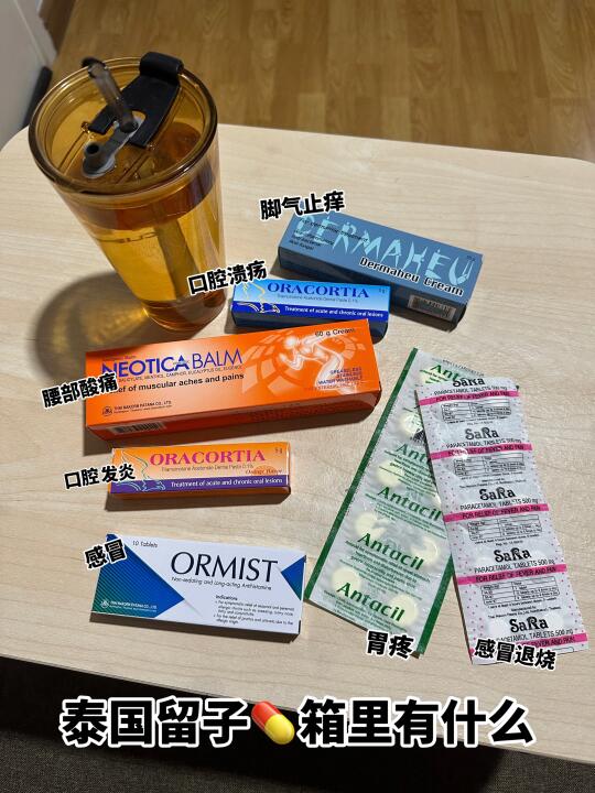 🇹🇭 在泰留子常备药物