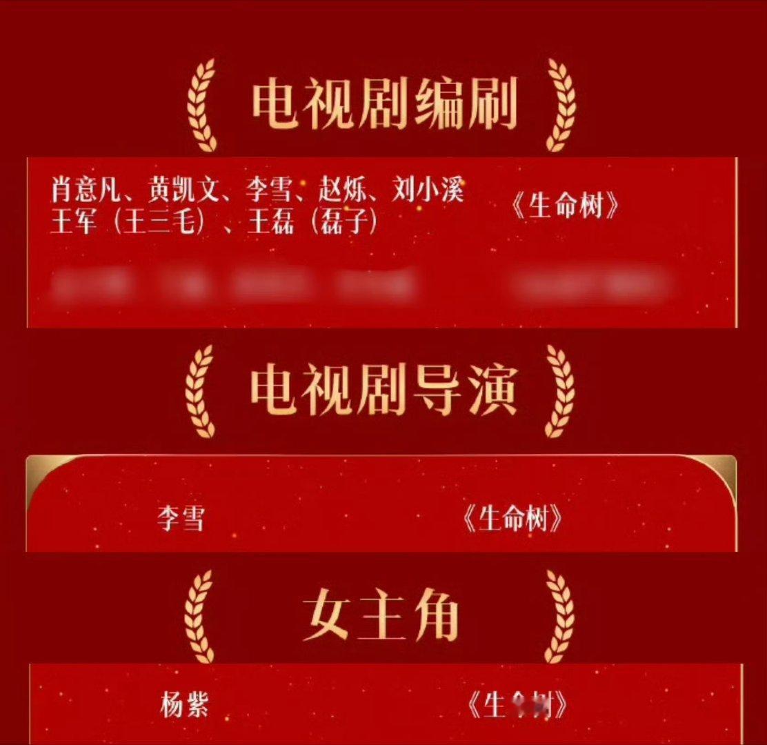 生命树[超话]生命树喜提第33届金鹰奖七项提名《生命树》让我们知道认真做剧，努力