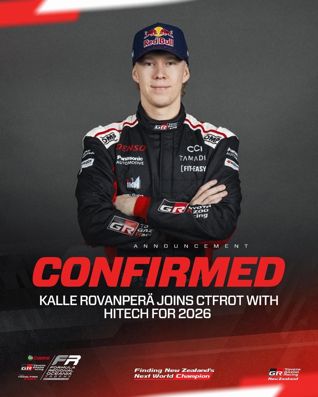 两届WRC世界冠军卡勒·罗万佩拉确认自己全面进入单座赛车领域的第一站，在2026
