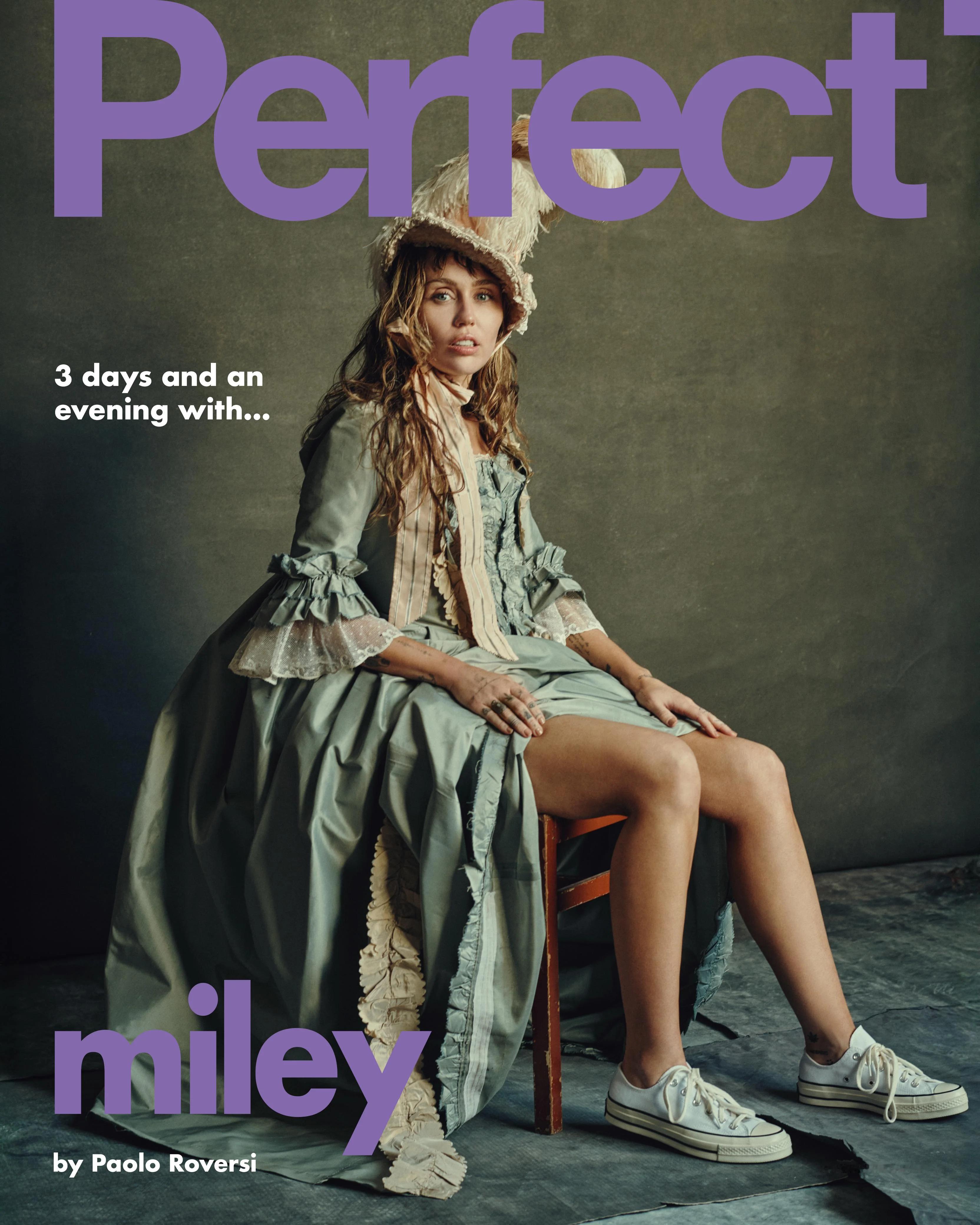 麦莉Miley Cyrus超美登上《Perfect》杂志封面美图大赏！[亲亲][