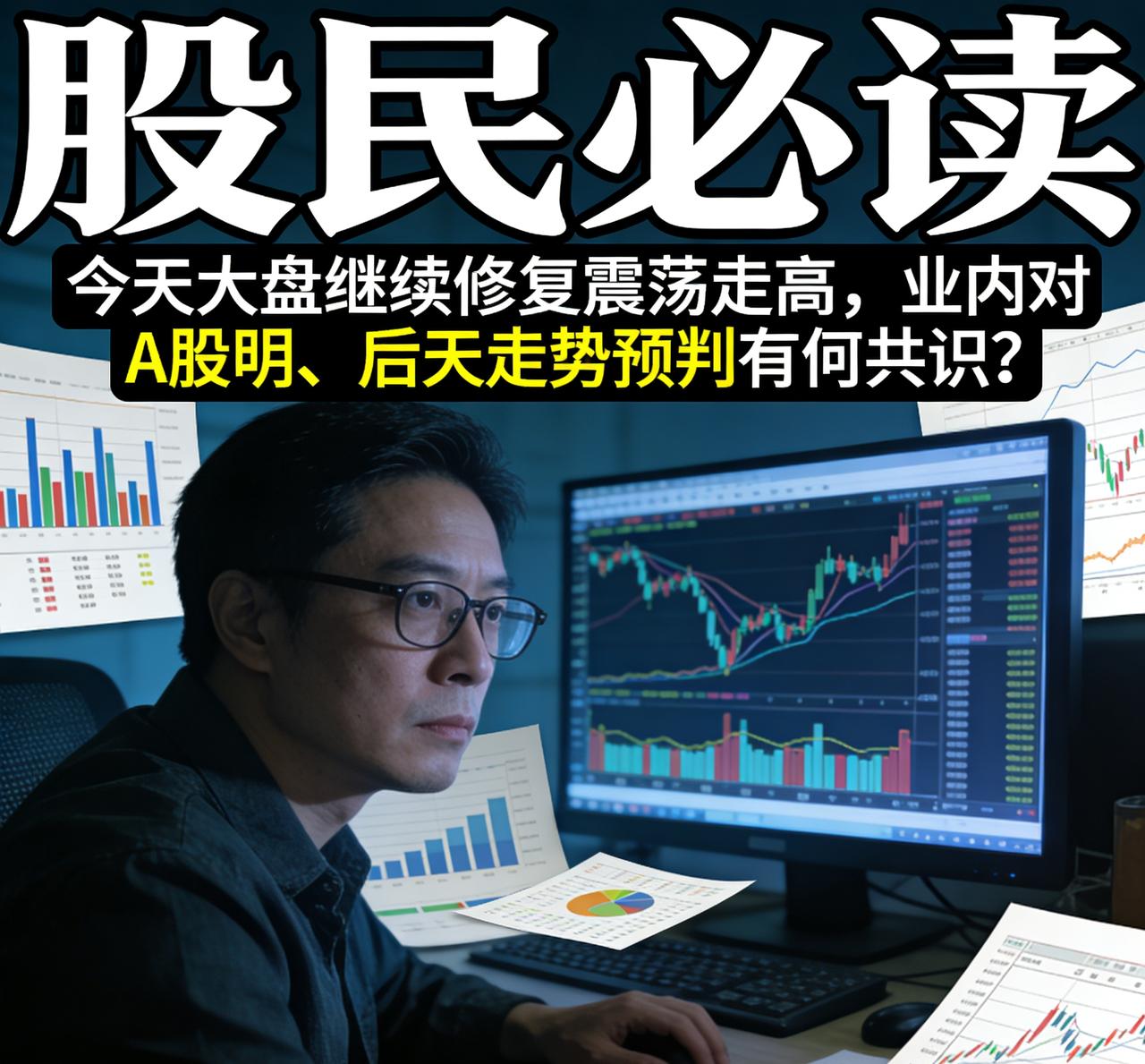 股民必读｜今天大盘继续修复震荡走高，业内对A股明、后天走势预判有何共识？
 
理