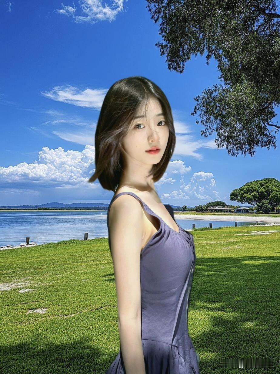 夏日清新，湖畔漫步，阳光下的美好时光。