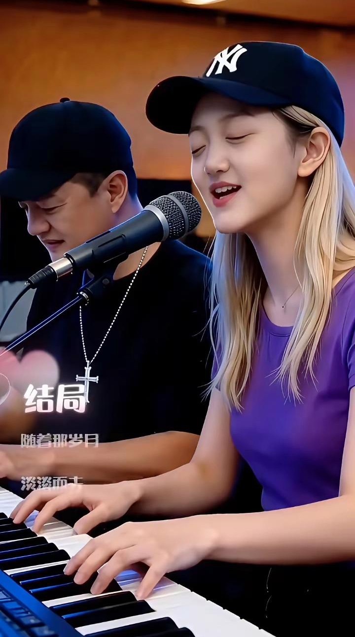 我觉得李亚鹏和李嫣父女一起弹唱的画面太美，太感人了 