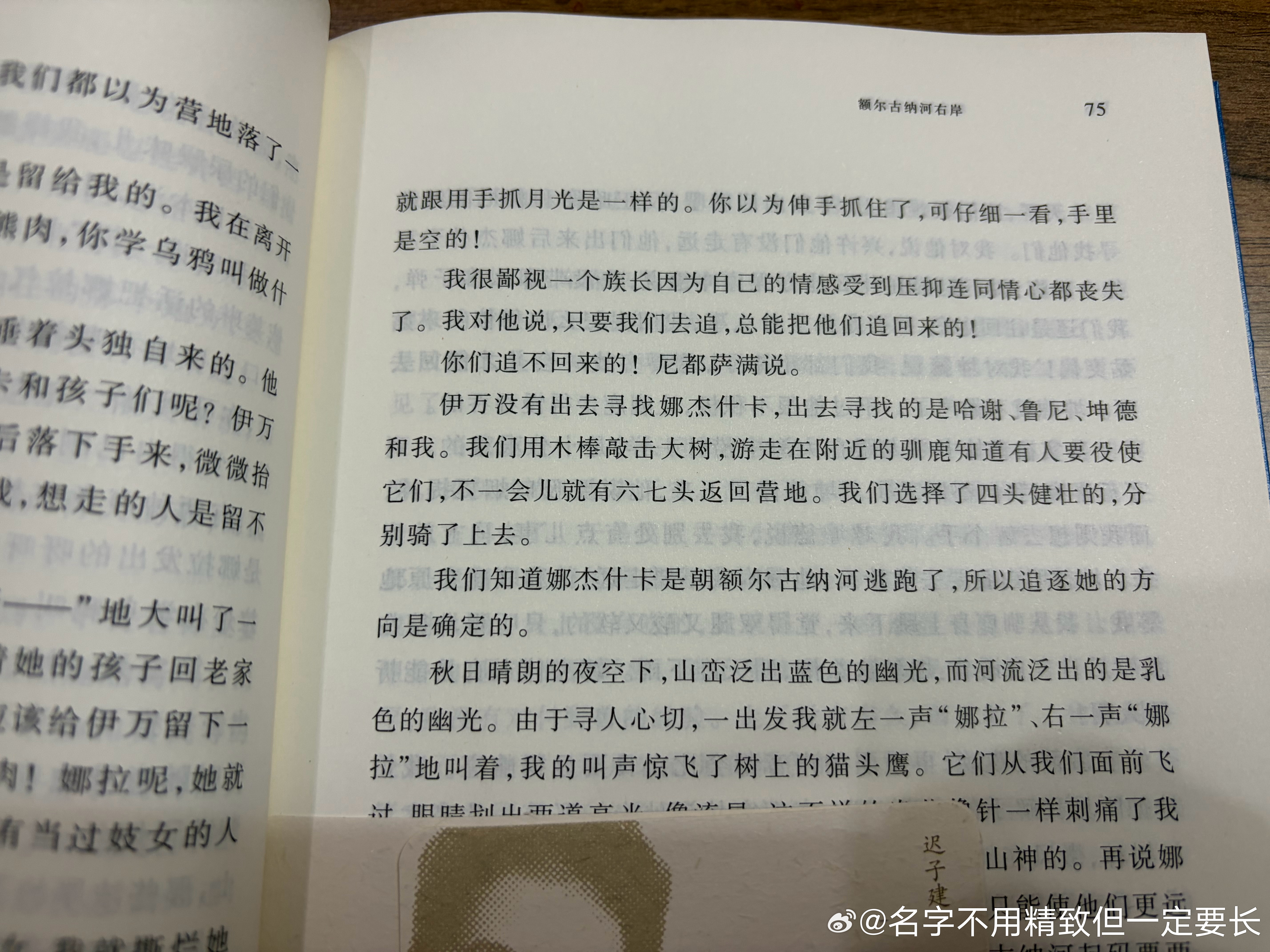 “你去追跑了的东西，就像用手抓月光一样，你以为抓住了，可仔细一看，手里是空的” 