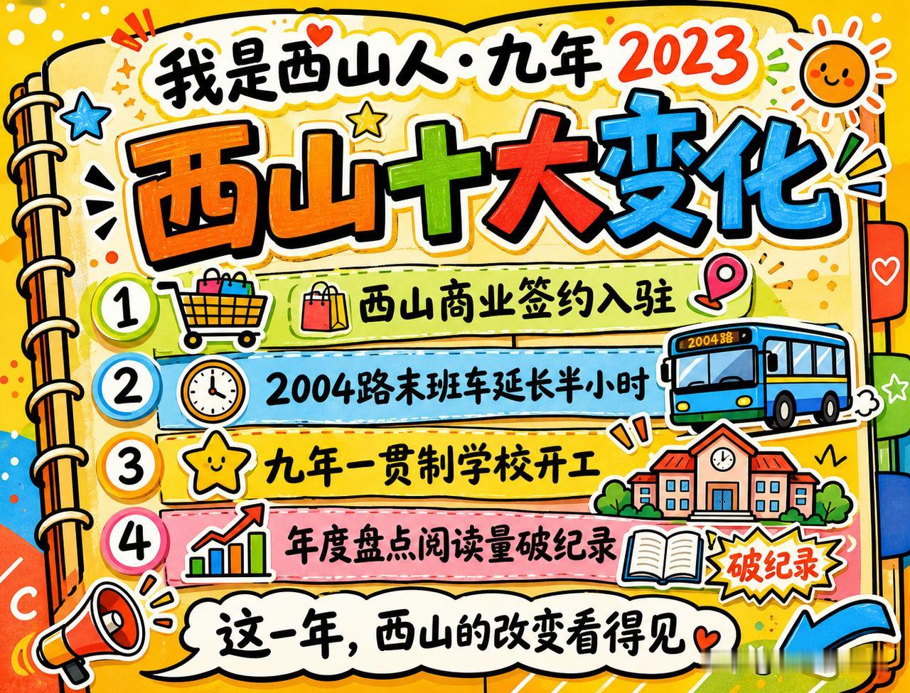【九年故事】2023年：十大变化、末班车延长、西山商业体签约

     202