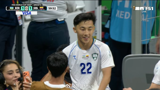 乌兹别克斯坦vs哥伦比亚 小法扳平了！亚洲03非日本球员里的第一人，留洋还是强！