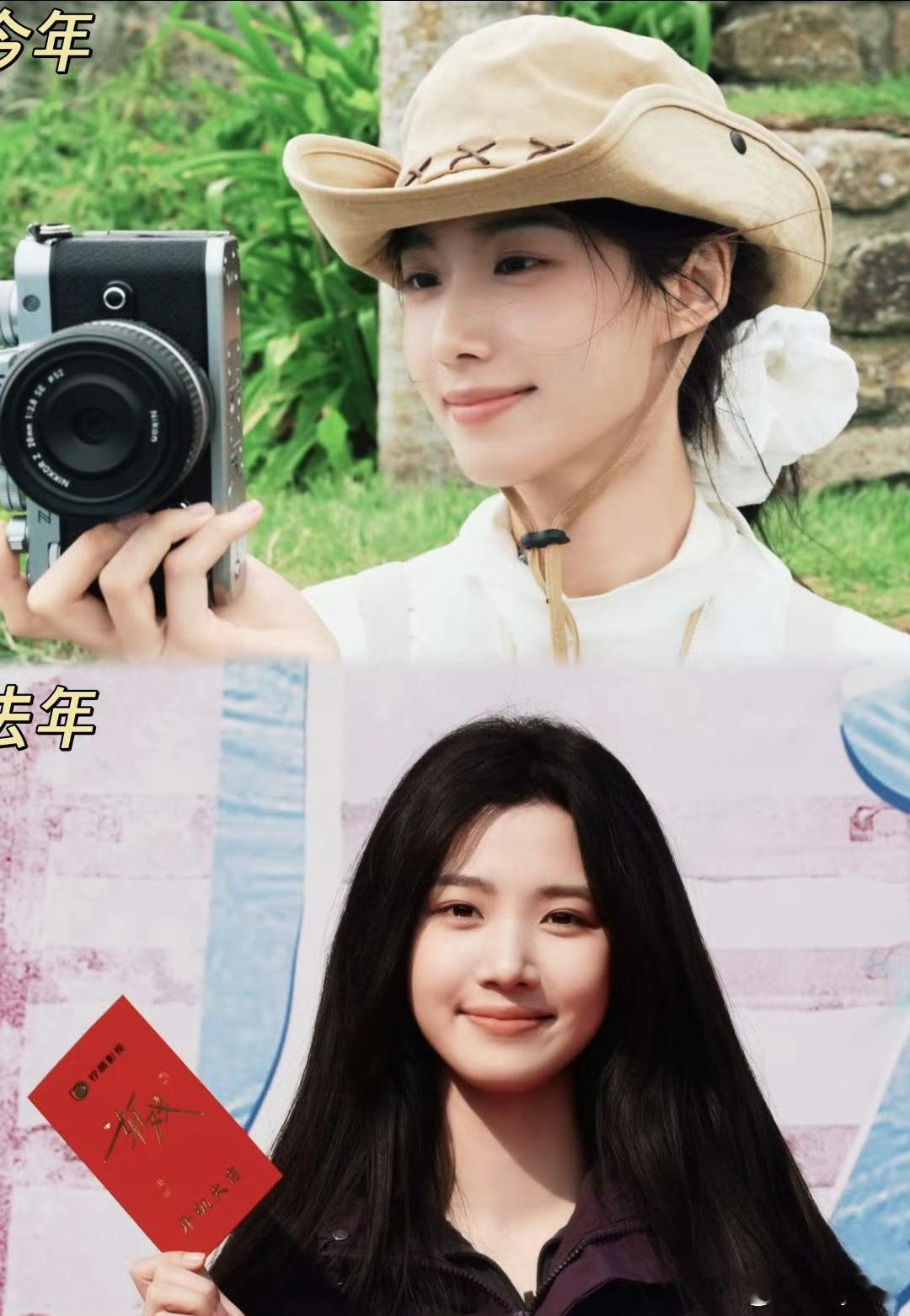 卢昱晓瘦成竹竿了以前的感觉是少女的娇俏，现在瘦了反而多了一些清冷感，总之怎样都好