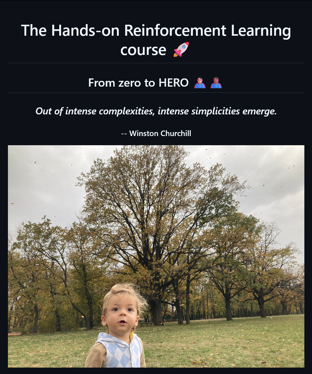 一个强化学习教程地址：  github.com/Paulescu/hands-o