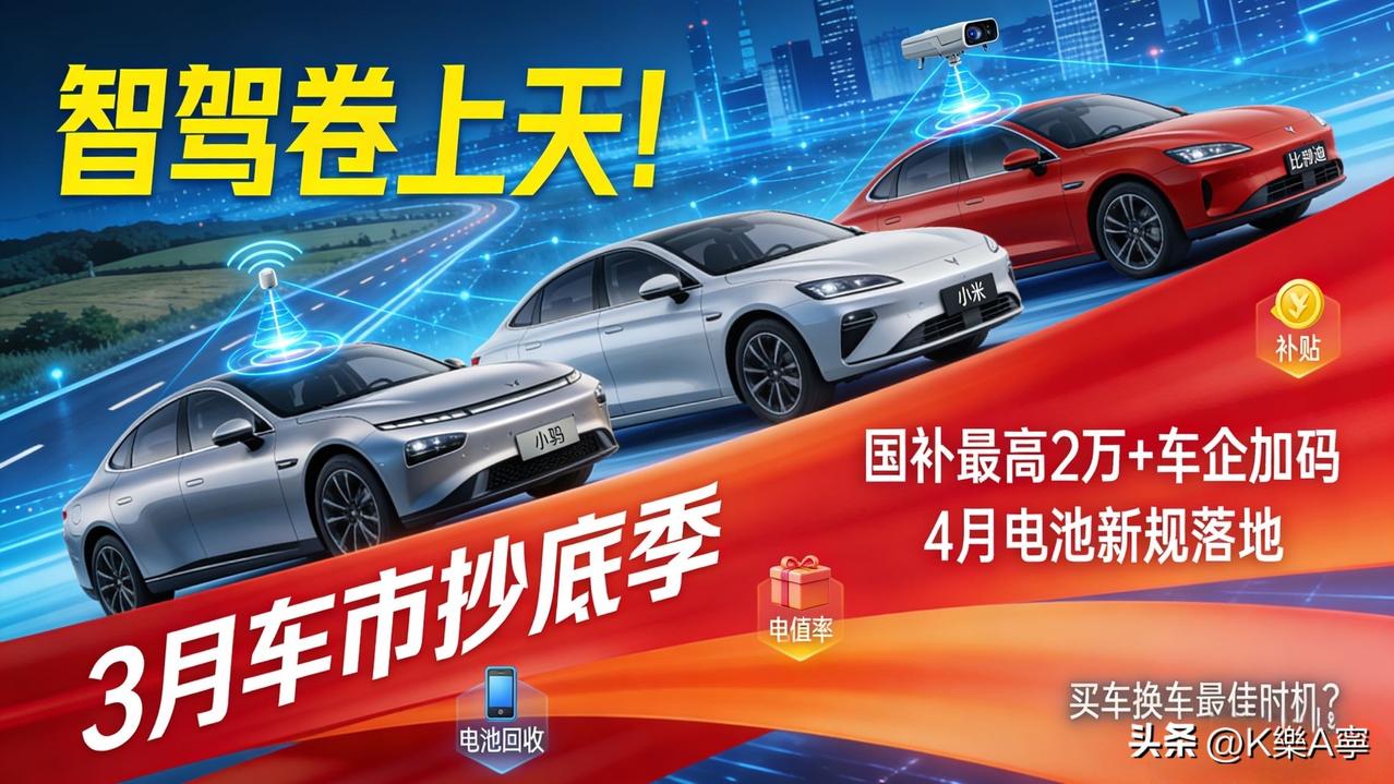 3月车市大洗牌！智驾卷上天+国补加码，现在买车换车抄底？

2026年3月的汽车