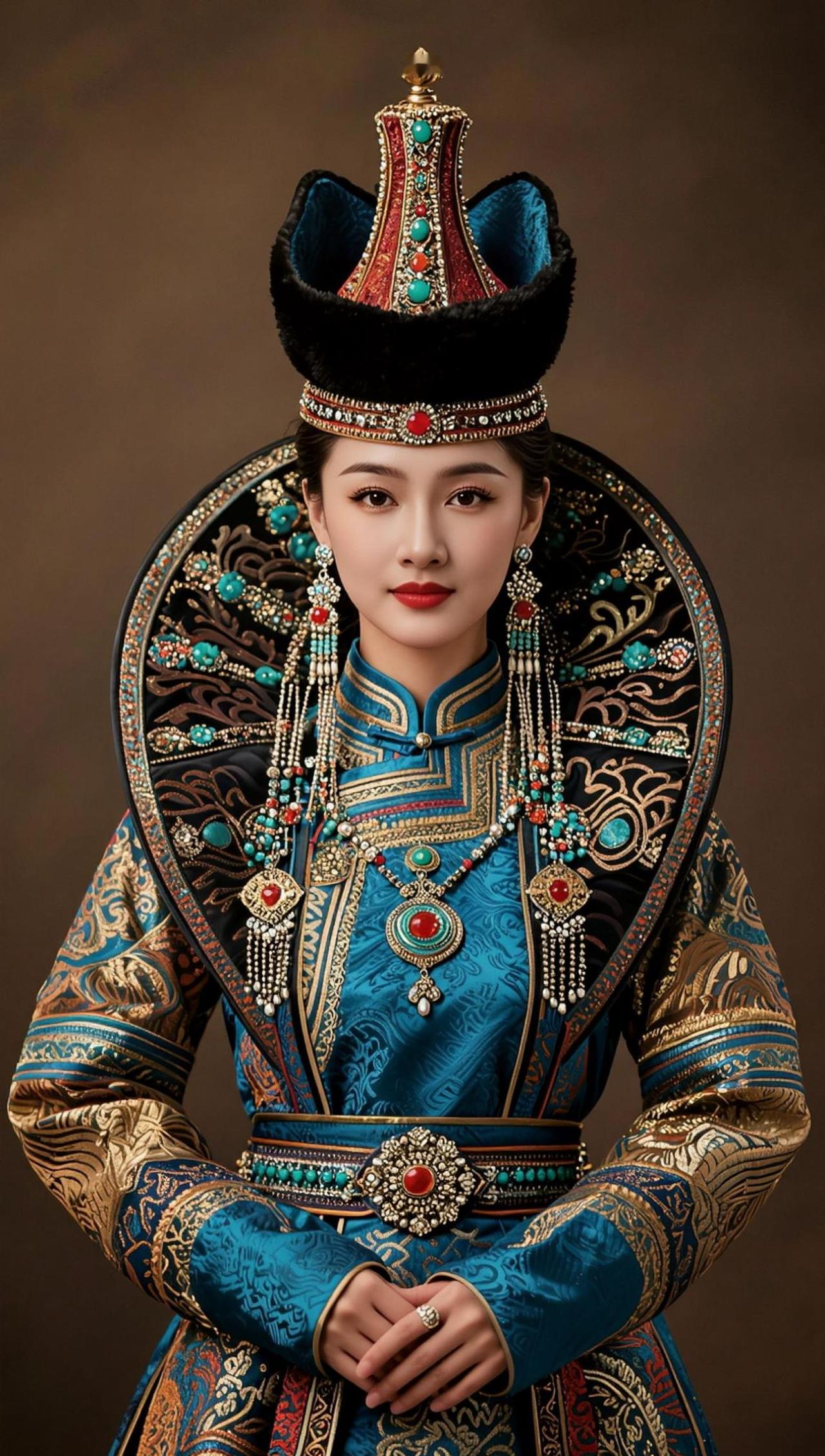 AI蒙风服饰照 随变ai随便玩 蒙古姑娘 蒙古风情 氛围感美女