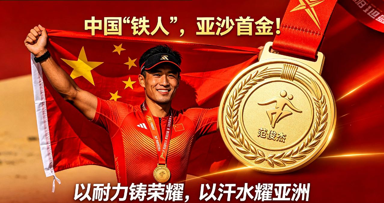 中国“铁人”范俊杰拿下亚沙会首金｜这枚金牌，烫醒了亚洲沙滩运动的中国底色
 
范