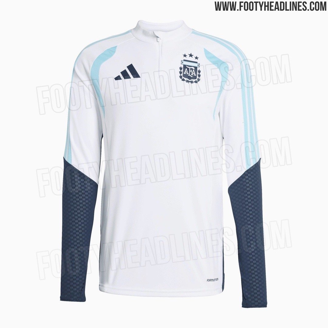 🇦🇷👕阿根廷国家队将在2026年世界杯上穿着的全新训练服。之前是深灰色，新