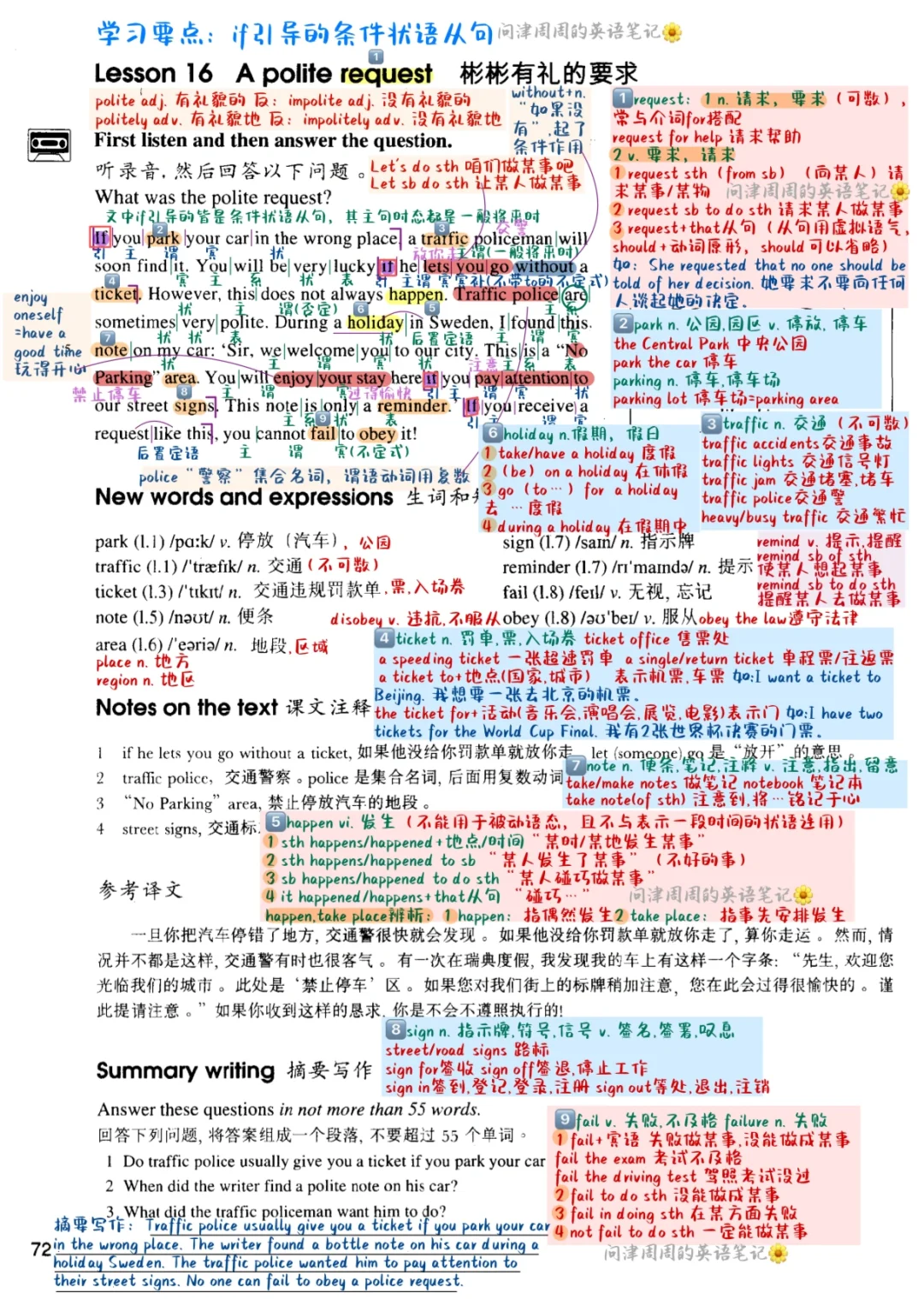 新概念英语第二册lesson16课文+习题精解
