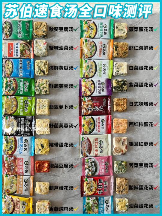 ㊙️苏伯速食汤全口味测评！亲测不踩雷……