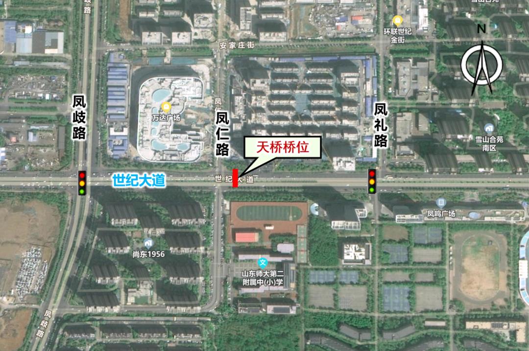临近大学、万达，济南将再添1处人行过街天桥！
近日，济南市发布一项建设规划，将新