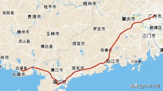 合湛高铁正在加速建设中，通车后是不是从北海去广州再也不用绕行南宁！

说到合湛高