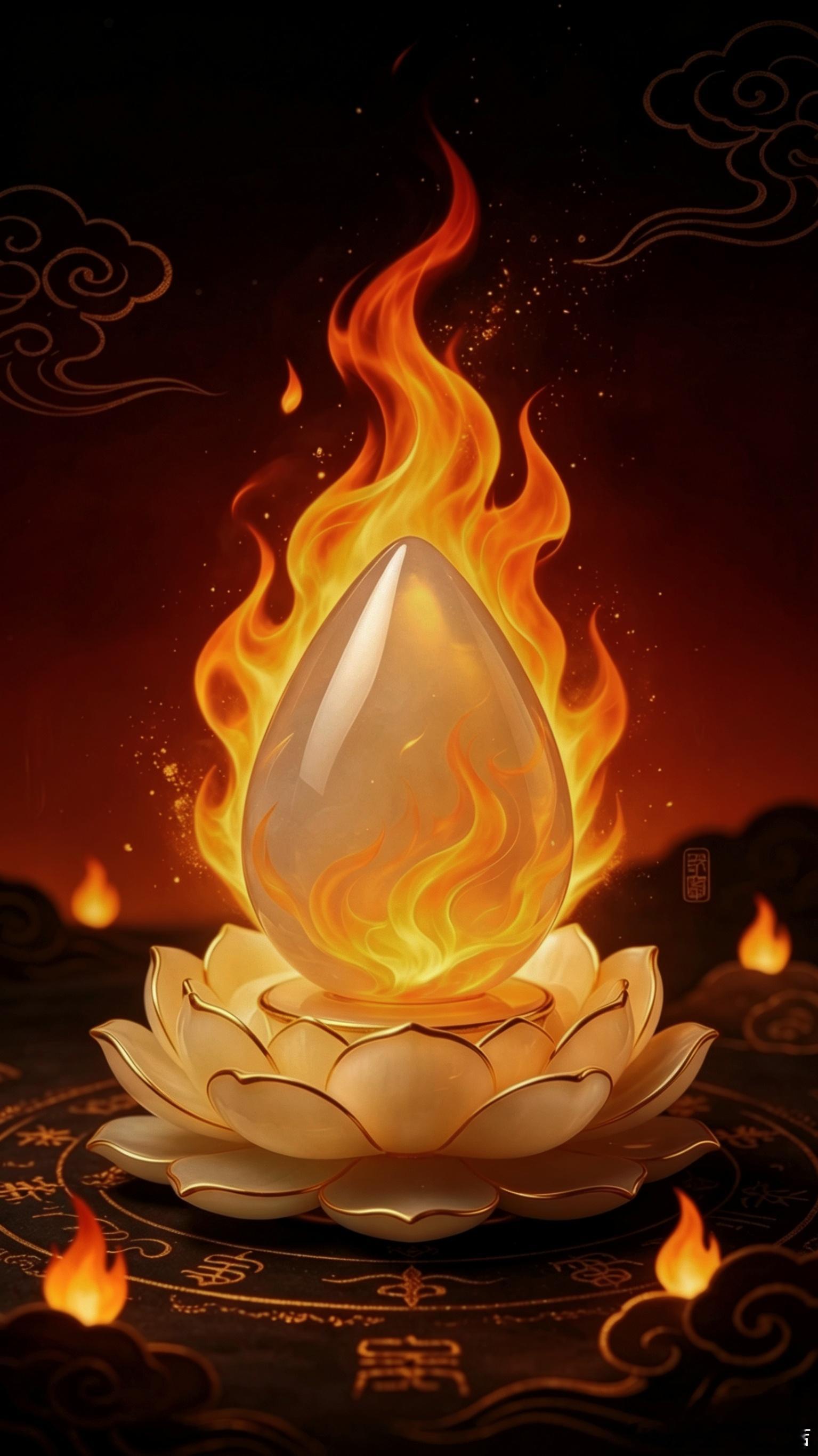 菩提心，乃犹如炽盛宝（喷焰摩尼）。炽盛宝纵使独安一隅，亦可荡尽一切幽暗昏冥。菩提