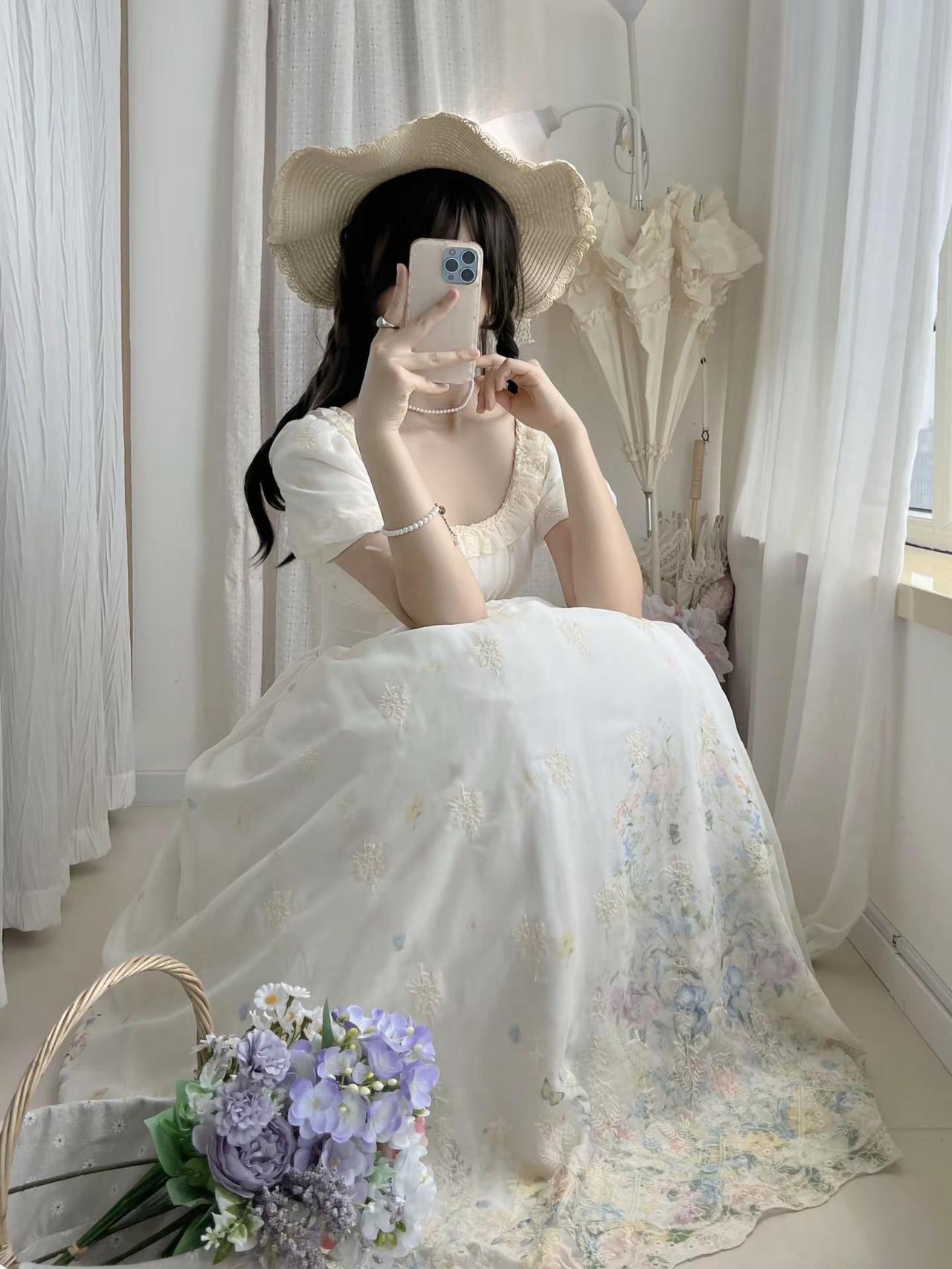 好温柔呀。无法拒绝温柔感小裙子 法式白月光裙 白月光裙子 lolita