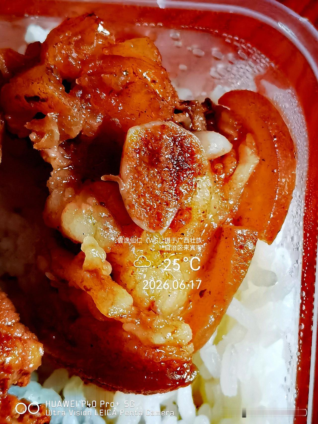 月居生活记录（9931）广西壮族自治区来宾市（156）品尝小吃61：猪脚饭+可乐