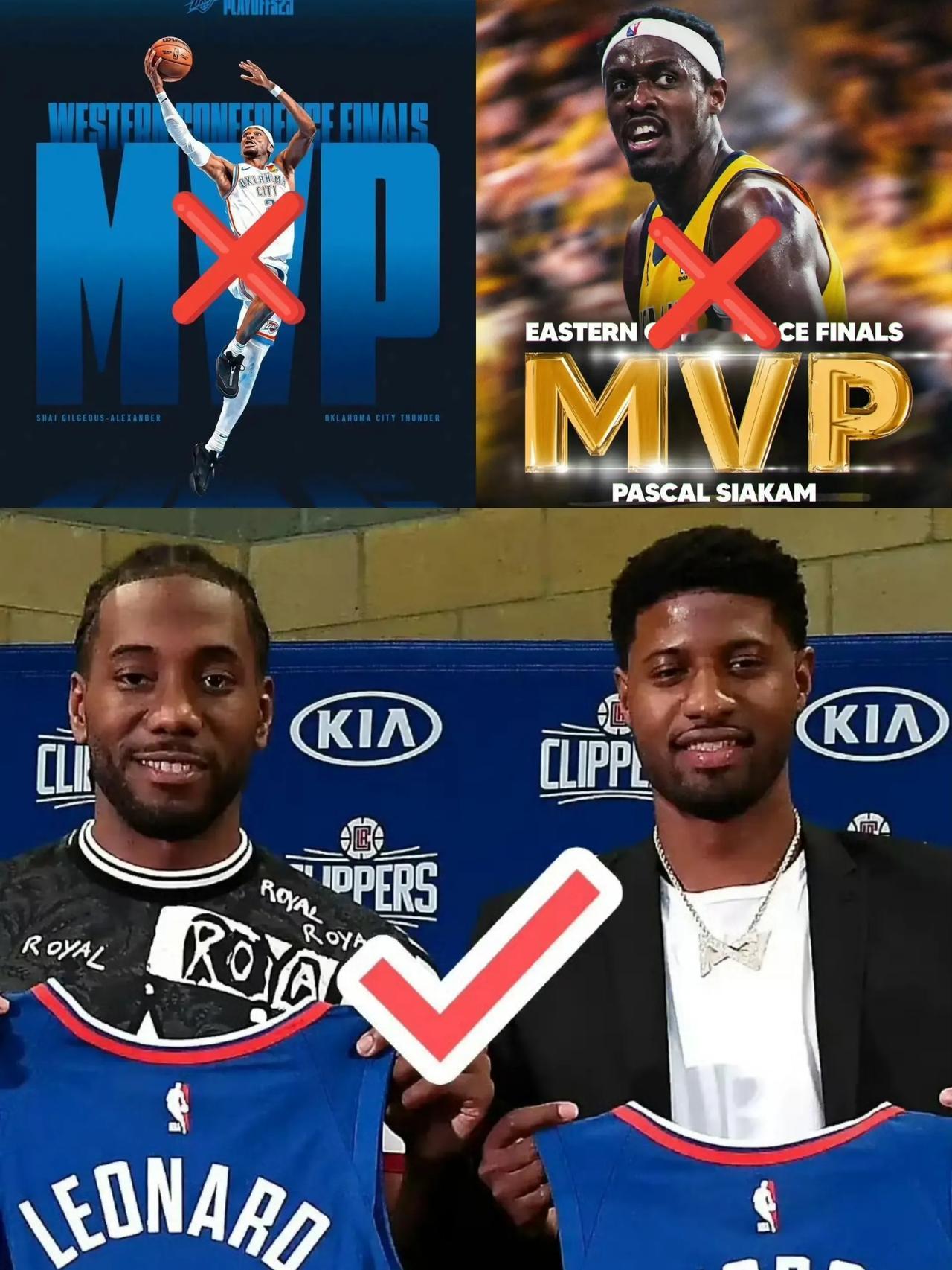 不要什么东西决MVP，这波MVP必须选保罗乔治！

今年的东西部决赛证明了一个事