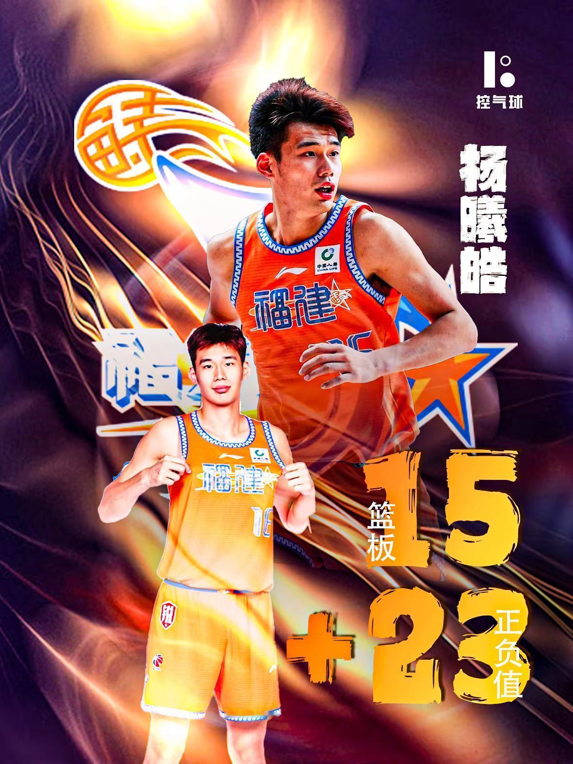 福建大胜同曦，杨曦皓7分15篮板 ++23正负值是隐形功臣：篮板护框锁死同曦内线