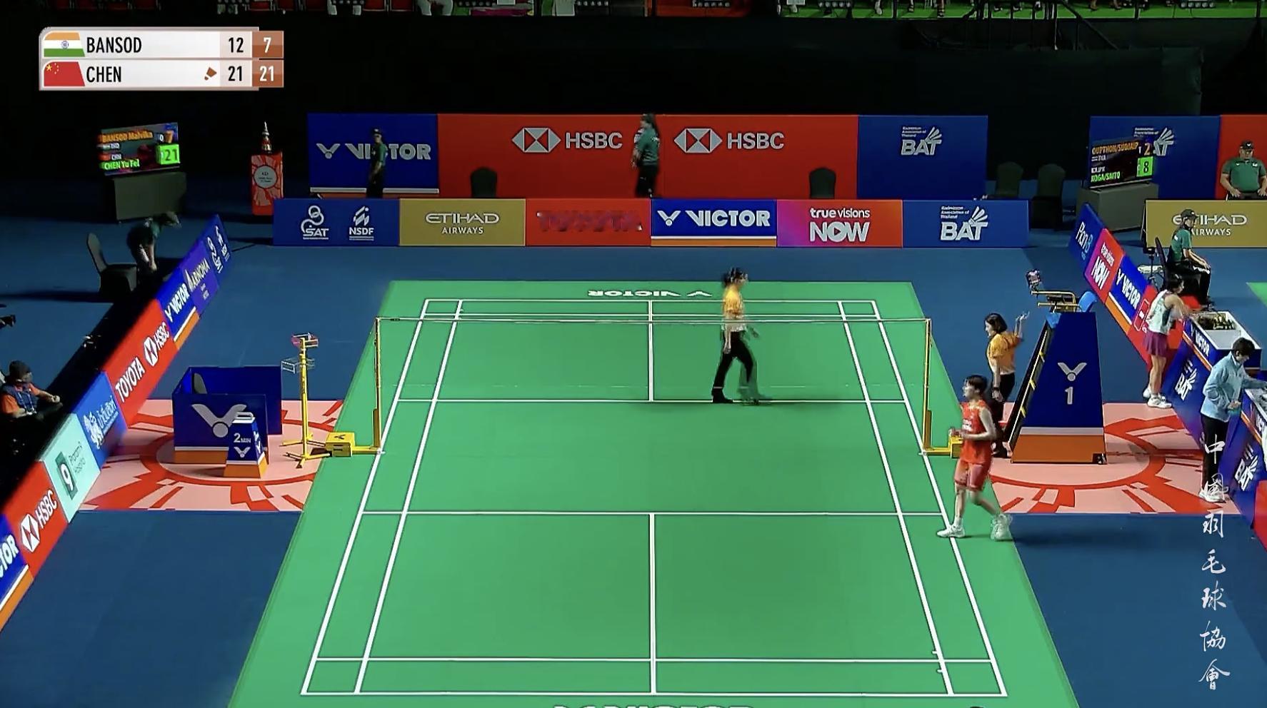 陈雨菲🇨🇳 21-12、21-7 🇮🇳马尔维卡下轮：陈雨菲🇨🇳 vs