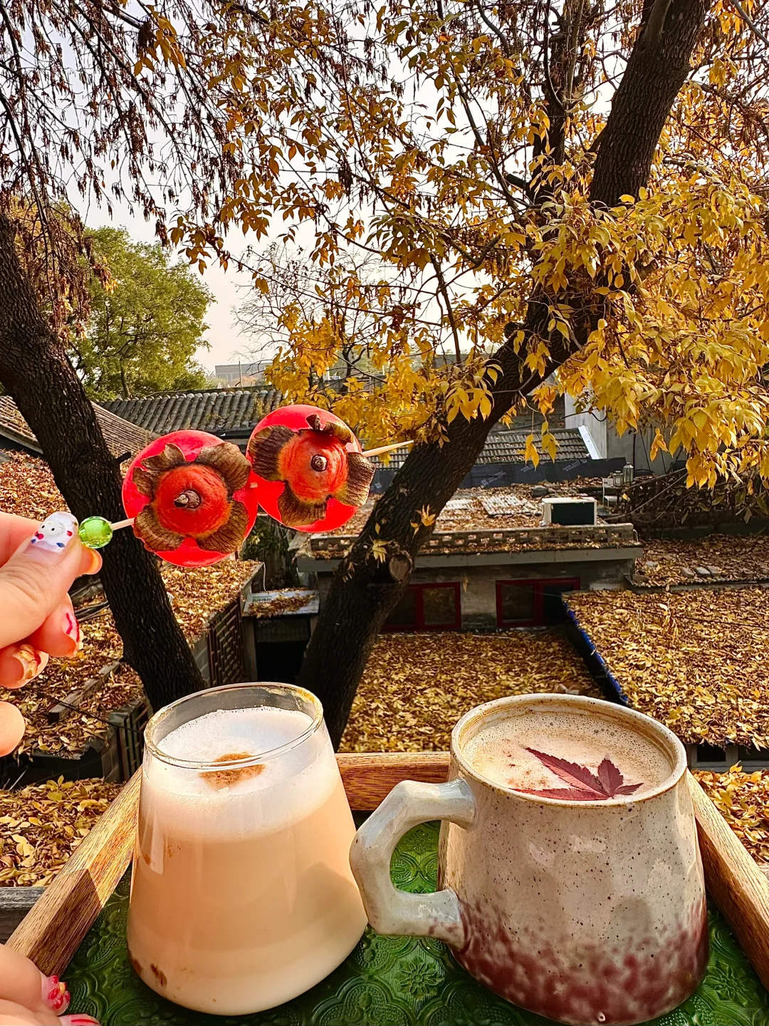 北京南锣鼓巷🍂上房揭瓦喝一杯漂亮咖啡！！