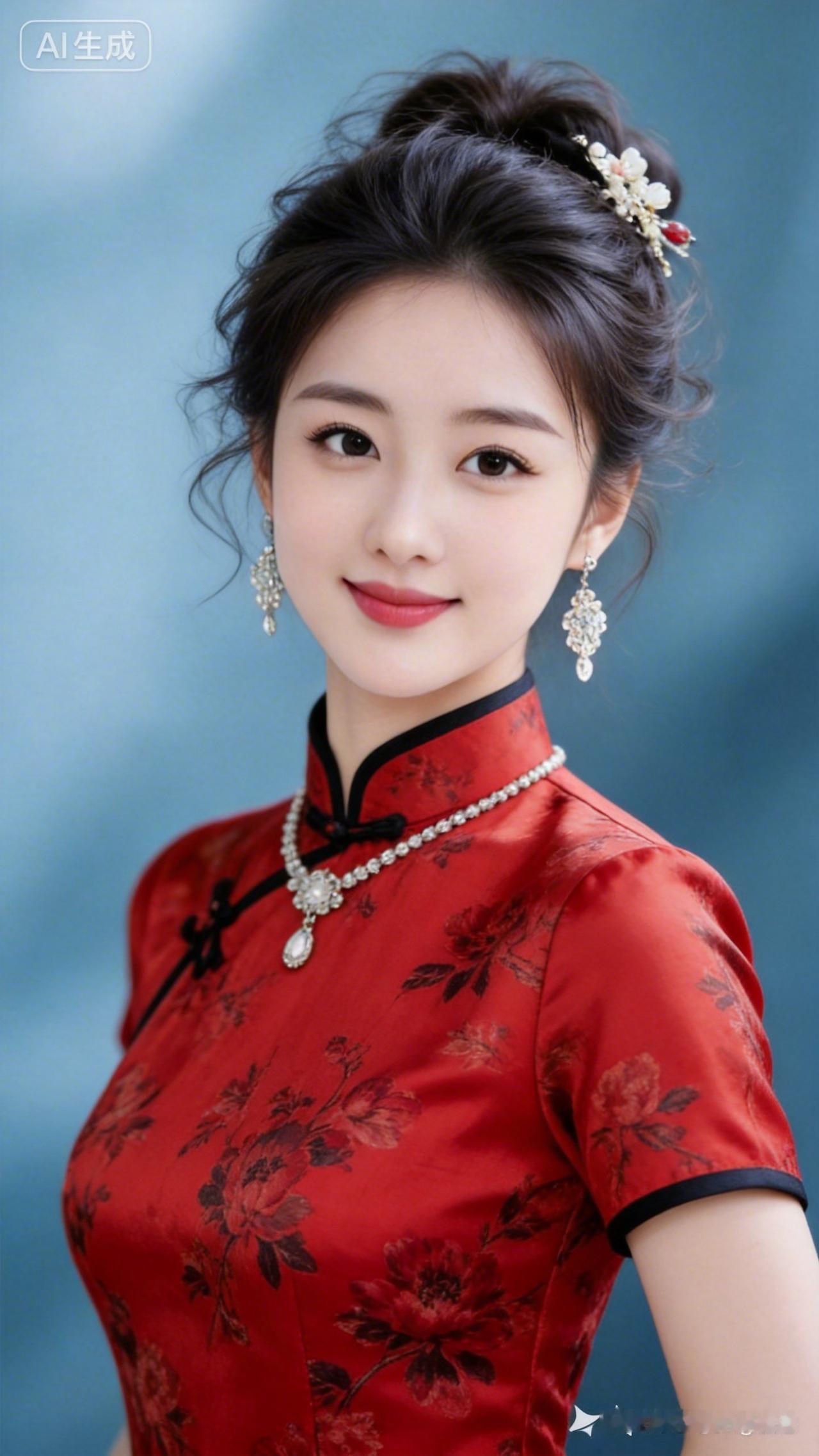 这位小姐姐穿着旗袍好漂亮！